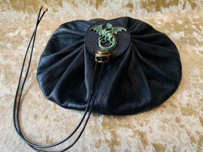 Dungeons and Dragons Leather DiceBag Large Genuine Real Luxury Leather Dice Bag DnD Dicebag Coin Pouch LARP Bag for DnD Gifts RPG Props larping Gift - Image 3