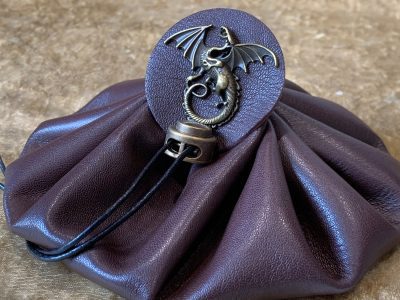 Dungeons and Dragons Large Genuine Real Luxury Leather Dice Bag DnD Dicebag Coin Pouch LARP Bag for DnD Gifts RPG Props larping Gift