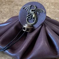 Dungeons and Dragons Large Genuine Real Luxury Leather Dice Bag DnD Dicebag Coin Pouch LARP Bag for DnD Gifts RPG Props larping Gift