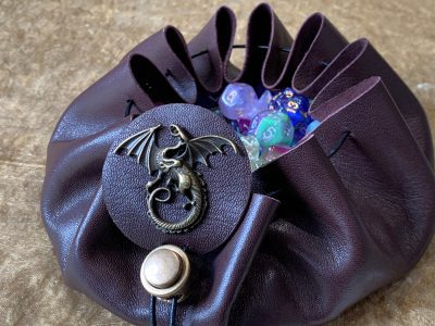 Dungeons and Dragons Large Genuine Real Luxury Leather Dice Bag DnD Dicebag Coin Pouch LARP Bag for DnD Gifts RPG Props larping Gift - Image 5