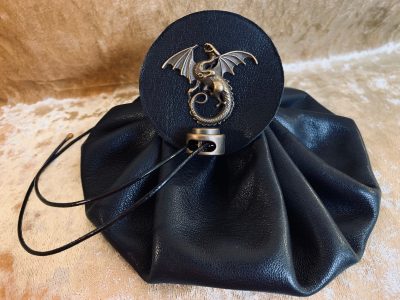 Dungeons and Dragons Large Genuine Real Luxury Leather Dice Bag DnD Dicebag Coin Pouch LARP Bag for DnD Gifts RPG Props larping Gift