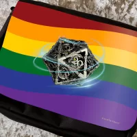 Dungeons and Dragons Rainbow LGBTQIA Pride Magic D20 Bag DnD Fantasy rpg Dnd shoulder Messenger Bag Gay, Lesbian, Trans Christmas gift