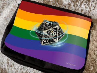 Dungeons and Dragons Rainbow LGBTQIA Pride Magic D20 Bag DnD Fantasy rpg Dnd shoulder Messenger Bag Gay, Lesbian, Trans Christmas gift