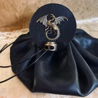 Dungeons and Dragons Regular Genuine Real Luxury Leather Dice Bag DnD Dicebag Coin Pouch LARP Bag for DnD Gifts RPG Props larping Gift