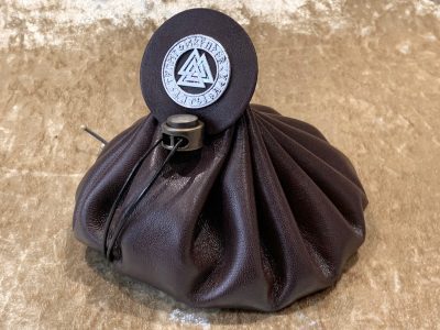 Dungeons and Dragons Vikings Valknut Large Genuine Real Luxury Leather Dice Bag DnD Dice bags Coin Pouch LARP Bag for DnD Gifts RPG Gift.