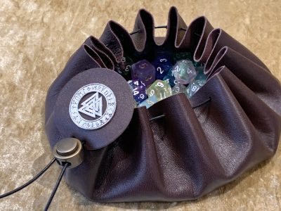 Dungeons and Dragons Vikings Valknut Large Genuine Real Luxury Leather Dice Bag DnD Dice bags Coin Pouch LARP Bag for DnD Gifts RPG Gift. - Image 2