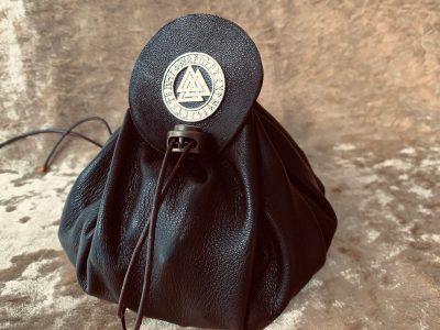 Dungeons and Dragons Vikings Valknut Large Genuine Real Luxury Leather Dice Bag DnD Dice bags Coin Pouch LARP Bag for DnD Gifts RPG Gift.