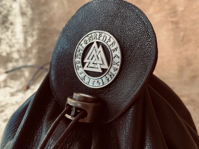 Dungeons and Dragons Vikings Valknut Large Genuine Real Luxury Leather Dice Bag DnD Dice bags Coin Pouch LARP Bag for DnD Gifts RPG Gift. - Image 2