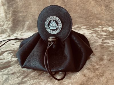 Dungeons and Dragons Vikings Valknut Large Genuine Real Luxury Leather Dice Bag DnD Dice bags Coin Pouch LARP Bag for DnD Gifts RPG Gift. - Image 3