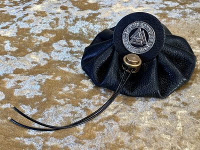Dungeons and Dragons Vikings, Valknut Leather Regular Dice Bag DnD Dicebag Coin Pouch, Runes Bag for DnD Gifts RPG Gift Props Handmade - Image 3