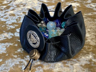 Dungeons and Dragons Vikings, Valknut Leather Regular Dice Bag DnD Dicebag Coin Pouch, Runes Bag for DnD Gifts RPG Gift Props Handmade - Image 4