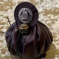 Dungeons and Dragons Vikings, Valknut Leather Regular Dice Bag DnD Dicebag Coin Pouch, Runes Bag for DnD Gifts RPG Gift Props Handmade gift