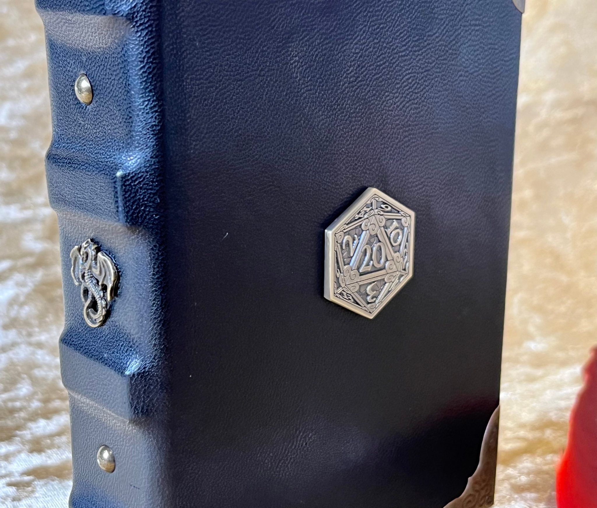 Fantasy book box rpg Genuine Leather D20 A6 Book Box