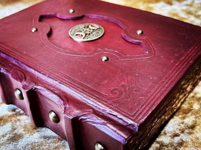 Fantasy Celtic Trinity Knot Tome Book of Shadows BOS Notebook Journal with Deckled Parchment for Witchcraft Christmas gifts