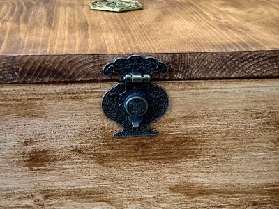 Fantasy Wood Box Chest Dungeons and Dragons wooden Chest with metal D20 Crit Emblem DnD Dice Box Druid Cleric Wizard DM gift - Image 2