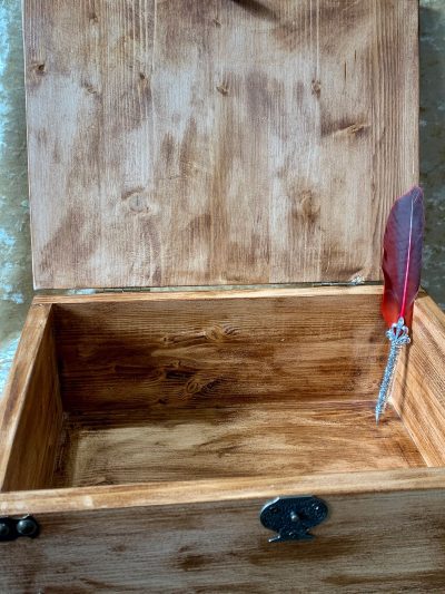 Fantasy Wood Box Chest Dungeons and Dragons wooden Chest with metal D20 Crit Emblem DnD Dice Box Druid Cleric Wizard DM gift - Image 7