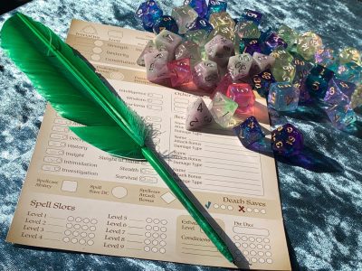 Feather Pen for RPG Games like Dungeons and Dragons and Pathfinder. DnD Gifts RPG Gift