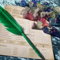 Feather Pen for RPG Games like Dungeons and Dragons and Pathfinder. DnD Gifts RPG Gift