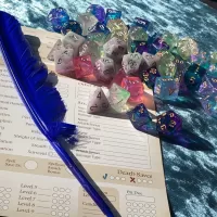 Feather Pen for RPG Games like Dungeons and Dragons and Pathfinder. DnD Gifts RPG Gift