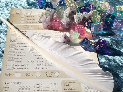 Feather Pen for RPG Games like Dungeons and Dragons and Pathfinder. DnD Gifts RPG Gift