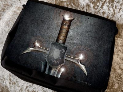 Fighter Class Messenger Bag Dungeons and Dragons. Fantasy rpg Bag LARGE Dnd shoulder Messenger Bag for Gifts RPG Gift Props Christmas Gifts