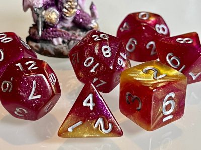 Lava Burst Polyhedral Dice for RPG Games like Dungeons and Dragons and Pathfinder. DnD Gifts RPG Gift - Image 2