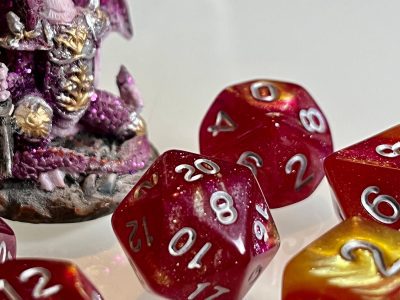 Lava Burst Polyhedral Dice for RPG Games like Dungeons and Dragons and Pathfinder. DnD Gifts RPG Gift - Image 5