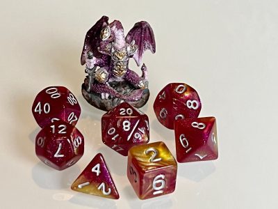 Lava Burst Polyhedral Dice for RPG Games like Dungeons and Dragons and Pathfinder. DnD Gifts RPG Gift - Image 6