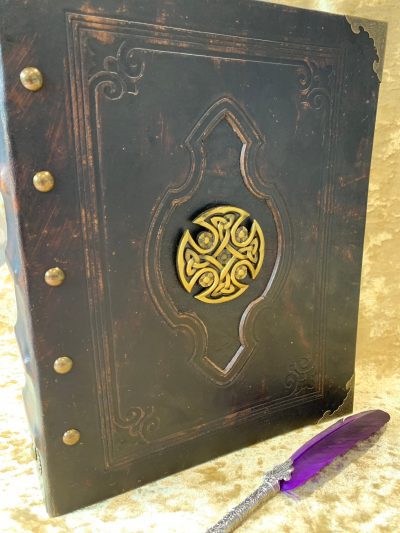 Leather Binder A4 Fantasy Celtic Cross Viking, Witchcraft, D&D, RPG, Prop, Tome Book Grimoire gift