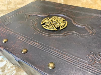Leather Binder A4 Fantasy Celtic Cross Viking, Witchcraft, D&D, RPG, Prop, Tome Book Grimoire gift - Image 4