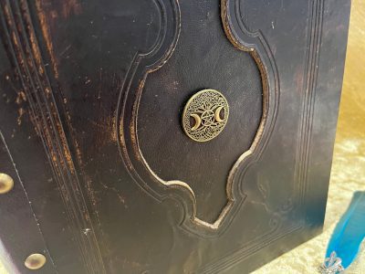 Leather Binder A4 Fantasy 'Triple Godess' Witchcraft, D&D, RPG, Prop, Tome Book Grimoire Blank - Image 4