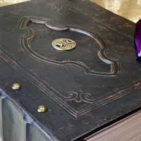 Leather Binder A4 Fantasy 'Triple Godess' Witchcraft, D&D, RPG, Prop, Tome Book Grimoire Blank