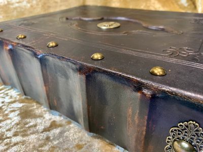 Leather Binder A4 Fantasy 'Triple Godess' Witchcraft, D&D, RPG, Prop, Tome Book Grimoire Blank - Image 3