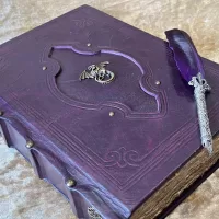 Leather Notebook Book of Shadows Dragon Fantasy old Tome Book Grimoire Blank A4 Journal Gift with deckled parchment Dungeons and Dragons
