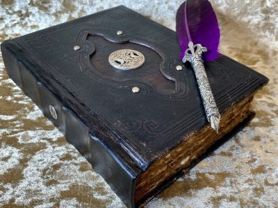 Leather Notebook BOS Book of Shadows Spell Book Antique Grimoire Tome Journal with Blank Parchment Dungeons and Dragons for witchcraft gift