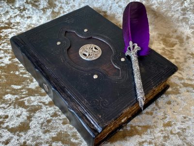Leather Notebook BOS Book of Shadows Spell Book Antique Grimoire Tome Journal with Blank Parchment Dungeons and Dragons for witchcraft gift - Image 2