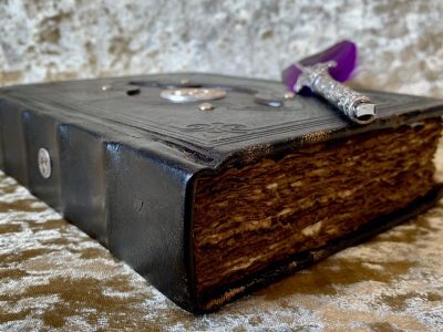 Leather Notebook BOS Book of Shadows Spell Book Antique Grimoire Tome Journal with Blank Parchment Dungeons and Dragons for witchcraft gift - Image 4