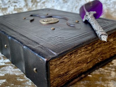 Leather Notebook BOS Book of Shadows Spell Book Old Antique Grimoire Tome Journal with Blank Parchment Dungeons and Dragons for witchcraft - Image 4