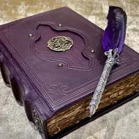 Leather Notebook Fantasy Celtic Trinity Knot Tome Book of Shadows BOS Journal with Deckled A5 Parchment for Witchcraft Christmas gifts