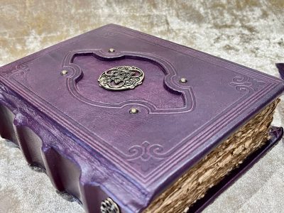 Leather Notebook Fantasy Celtic Trinity Knot Tome Book of Shadows BOS Journal with Deckled A5 Parchment for Witchcraft Christmas gifts - Image 2