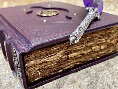 Leather Notebook Fantasy Celtic Trinity Knot Tome Book of Shadows BOS Journal with Deckled A5 Parchment for Witchcraft Christmas gifts - Image 3