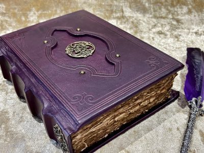 Leather Notebook Fantasy Celtic Trinity Knot Tome Book of Shadows BOS Journal with Deckled A5 Parchment for Witchcraft Christmas gifts - Image 5