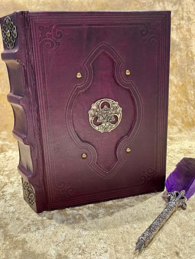 Leather Notebook Fantasy Celtic Trinity Knot Tome Book of Shadows BOS Journal with Deckled A5 Parchment for Witchcraft Christmas gifts - Image 6