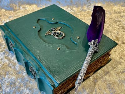 Leather Notebook Fantasy Old Antique Leather Tome Book Journal Diary with deckled parchment for witchcraft and Dungeons and Dragons Gift - Image 4