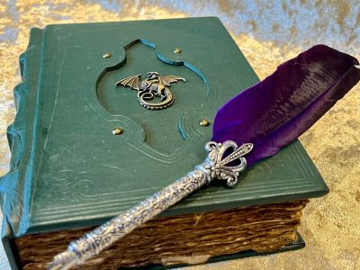 Leather Notebook Fantasy Old Antique Leather Tome Book Journal Diary with deckled parchment for witchcraft and Dungeons and Dragons Gift - Image 7