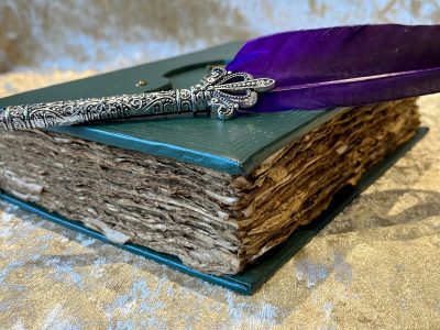 Leather Notebook Fantasy Old Antique Leather Tome Book Journal Diary with deckled parchment for witchcraft and Dungeons and Dragons Gift - Image 8