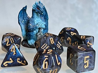 Magical Darkness Polyhedral Dice for RPG like Dungeons and Dragons