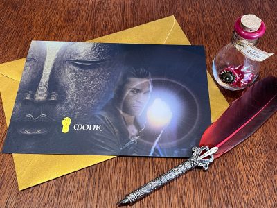 Monk Greeting Card A5 Dungeons and Dragons
