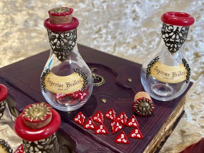 NEW WITH MINI DICE!!! Dungeons and Dragons Ornate Healing Potions for RPG gift games Props magic potion bottles gifts - DnD DnD5