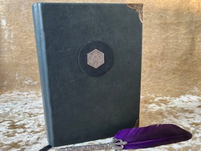 Notebook Journal Dungeons and Dragons Dragon Metal Lone Wolf for Dnd and Pathfinder Notes Vegan Leather